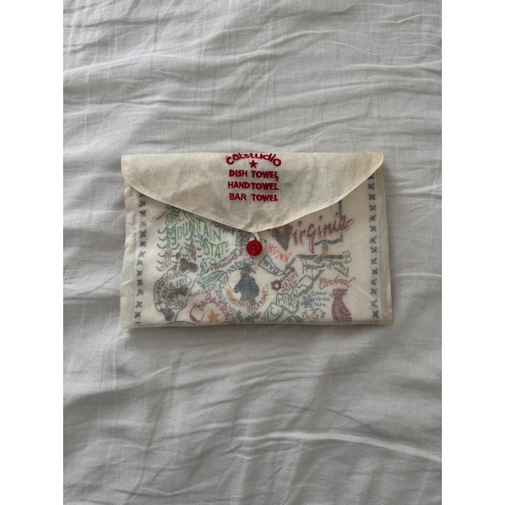 Catstudio West Virginia Dish Towel The Geography Collection Hand Towel NEW
